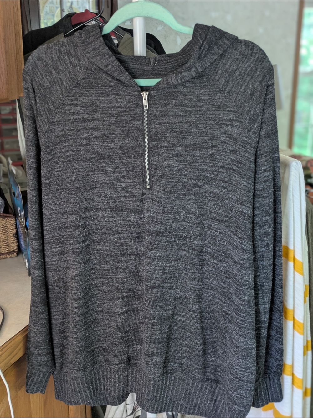 torrid Charcoal Gray Half-Zip Hoodie Sweatshirt